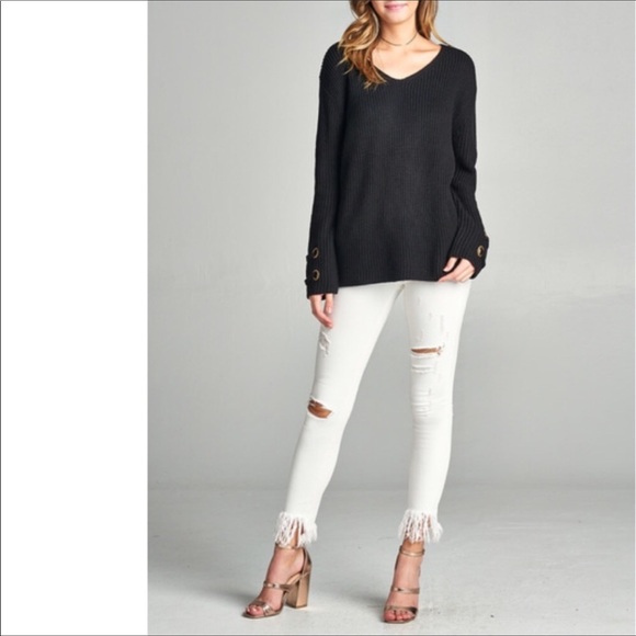 HOST PICK - Sweater With Lace Up Sleeves - Picture 3 of 3